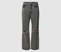 Flared Fit Jeans im Used-Look