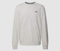Sweatshirt mit Label-Stitching Modell 'BRUSTEM CREW'