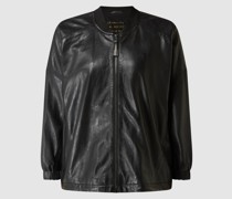 Lederjacke mit Stehkragen Modell 'Simply Cool'