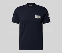 T-Shirt mit Label-Patch Modell 'AMUNDSEN'
