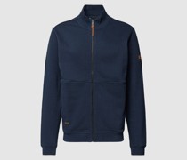 Sweatjacke mit Label-Detail