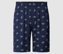 Pyjama-Shorts mit Allover-Muster