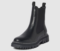 Chelsea Boots aus Leder mit Ziernaht