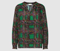 Blusenshirt mit V-Ausschnitt Modell 'Schlupf VN Gitter Multi'