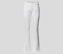 Slim Fit Jeans mit Fransen