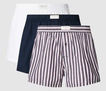 Boxershorts mit Label-Patch im 3er-Pack Modell 'WOVEN'