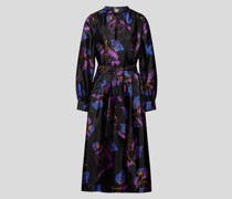 Midikleid mit Allover-Muster
