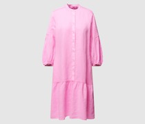 Knielanges Hemdblusenkleid mit Stehkragen Modell 'Mila'