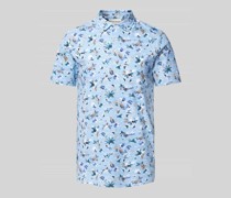 Poloshirt mit Allover-Muster Modell 'HERMANOS'