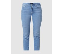 Cropped Straight Fit Jeans mit Stretch-Anteil Modell 'Delly'