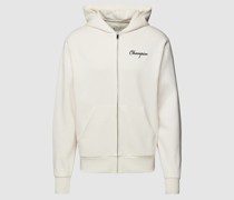 Sweatjacke mit Label-Stitching