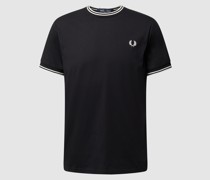 T-Shirt mit Logo-Stickerei