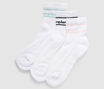Socken mit Kontraststreifen und Stretch-Anteil im 3er-Pack