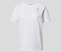 T-Shirt mit Label-Stitching