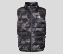 Steppweste mit Camouflage-Muster