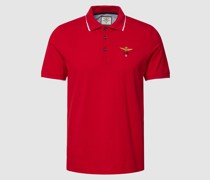 Poloshirt mit Logo-Stitching