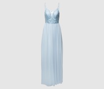 Abendkleid mit Pailletten und Zierperlen