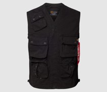 Weste mit Label-Details Modell 'MILITARY'