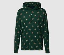 Hoodie mit Label-Stitching