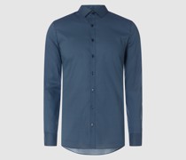 Super Slim Business-Hemd mit Allover-Muster