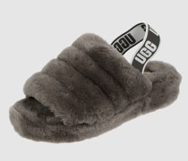 Hausschuhe aus Lammfell Modell 'Fluff'