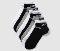 Sneakersocken mit Label-Print im 8er-Pack
