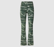 Wide Leg Hose mit Allover-Muster