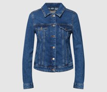 Jeansjacke mit Label-Details
