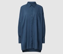 Longbluse mit Umlegekragen