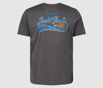 PLUS SIZE T-Shirt in melierter Optik Modell 'ELOGO'