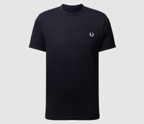 T-Shirt mit Logo-Stitching Modell 'RINGER'