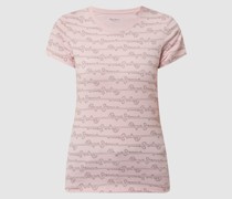 T-Shirt mit Logo-Muster Modell 'Cecile'