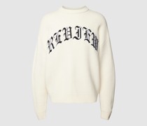 Strickpullover mit Label-Stitching
