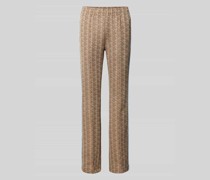 Regular Fit Trackpants mit Allover-Muster