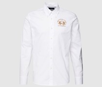Freizeithemd mit Label-Stitching