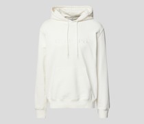 Hoodie mit Label-Stitching