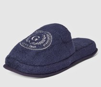 Hausschuhe mit Label-Stitching Modell 'CREST'
