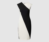 Knielanges Kleid in Two-Tone-Machart Modell 'SCUBA CREPE'