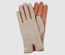 Handschuhe mit Kontrastbesatz