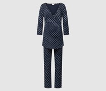 Umstands-Pyjama mit 3/4-Arm und Stillfunktion