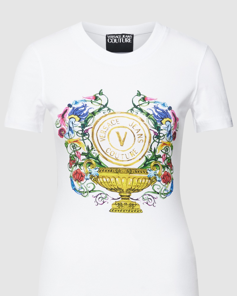 Versace Jeans Damen T-Shirt mit Motiv-Print