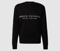 Sweatshirt mit Label-Print