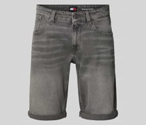 Regular Fit Jeansshorts Label-Stitching Modell 'RONNIE'