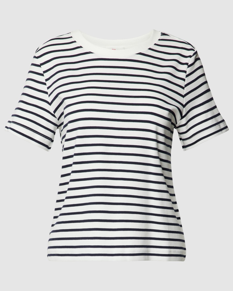 S.Oliver Damen T-Shirt mit Streifenmuster S.Oliver Damen T-Shirt mit Streifenmuster