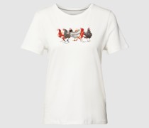 T-Shirt mit Motiv-Stickerei