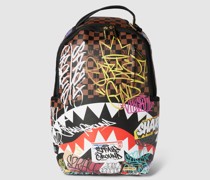 Rucksack mit Allover-Muster Modell 'TAGGED UP SHARKS IN PARIS'