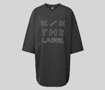 Oversized T-Shirt mit Label-Print