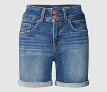 Slim Fit Jeansshorts mit Label-Patch Modell 'Becky'