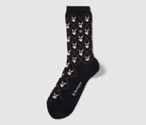 Socken mit Allover-Muster Modell 'Corgi'