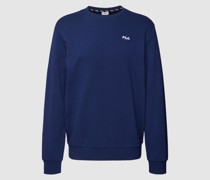 Sweatshirt mit Label-Stitching Modell 'BRUSTEM CREW'